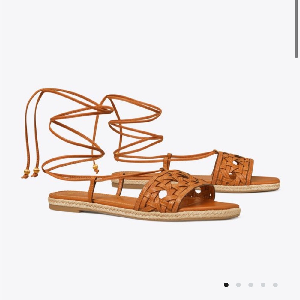 Tory Burch Basket-Weave Espadrille Sandals